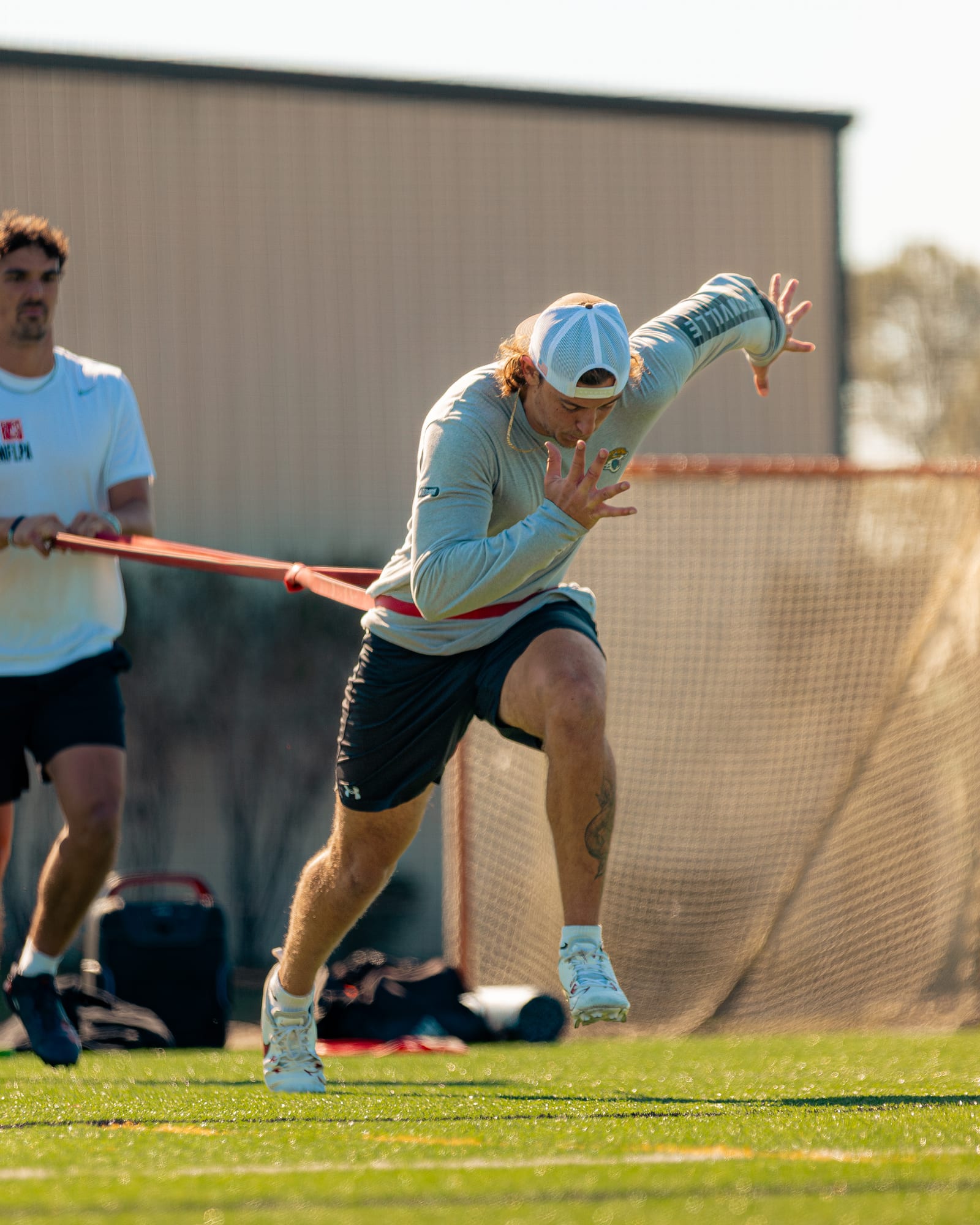 College athlete training