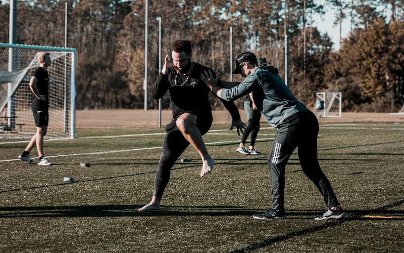 Sports physical therapy session